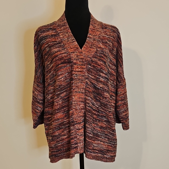 Pure Jill Sweaters - J. Jill Pure Jill Women's Campari Marled Knit V-Neck Kimono Sweater